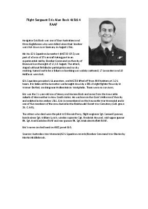 A preview of a PDF biography for Bock, Eric Alan